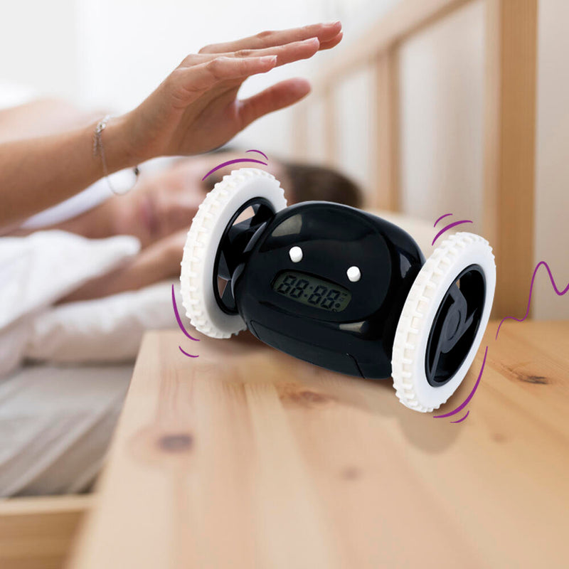 Despertador com Rodas e Alarme Forte – Levanta-te Já!