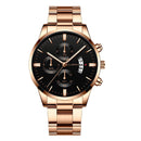 Relógio Masculino Cuena Estilo Inox - Luxury Watch relógio 019 AmploTech Bronze com Preto 